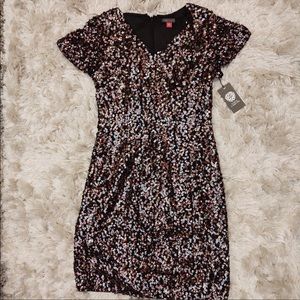 Vince Camuto Gilded Rose Multi Sequin Dress 2